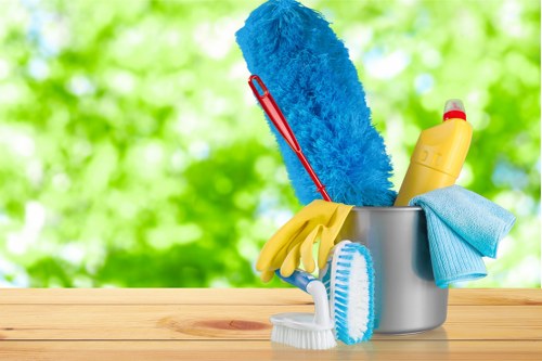 Local Battersea cleaners preparing a property for final inspection