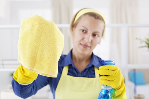 Local Battersea cleaners preparing a property for final inspection