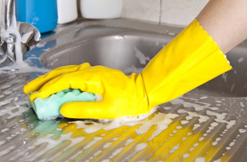 Low-carbon van used for eco-friendly cleaning service transport